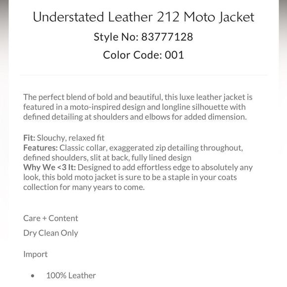 Free People UNDERSTATED LEATHER 212 Moto Jacket - Black/ XS - Picture 11 of 13